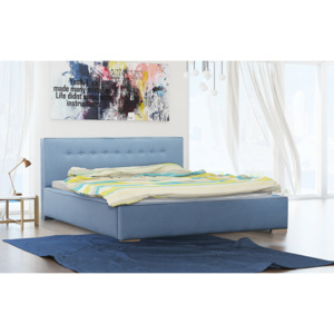 Čalouněná postel AMUND + matrace DE LUX, 140x200, madryt 128