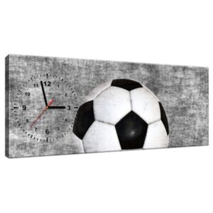 Obraz s hodinami Fotbalový míč 100x40cm ZP1437A_1I