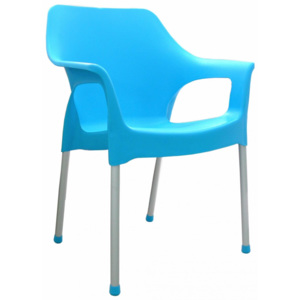 MEGA PLAST MP1282 URBAN (AL nohy) židle, 83,5x60x54 tyrkysová