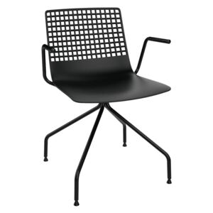 Židle Wire Arana černá s područkami