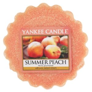 Yankee Candle - vonný vosk Summer Peach (Letní broskev) 22g (Čerstvé právě utržené broskve v sadu, které lákají k chutnému a šťavnatému prvnímu zakousnutí. Naprosto lahůdková vůně pro ty, kdo milují sladké zralé broskve.)