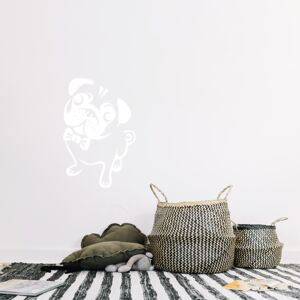 Samolepka na zeď SABLO - Mops 40x60 cm