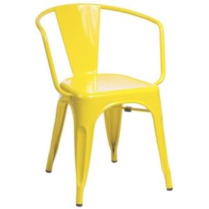 Židle TOWER ARM žlutá kov