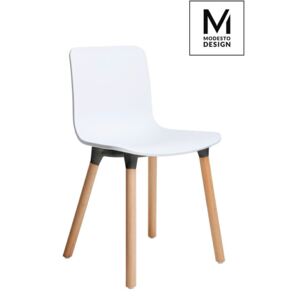 MODESTO židle HOLY WOOD bílá - polypropylén, bukový základ, Sedák bez čalounění, Nohy: buk, buk, barva: bílá, bez područek