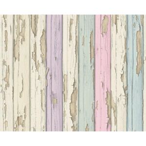 A.S. Création 95883-2 tapety na zeď Best of Wood'n Stone | 0,53 x 10,05 m | růžová, fialová, béžová, modrá, hnědá vliesová tapeta na stěnu 958832