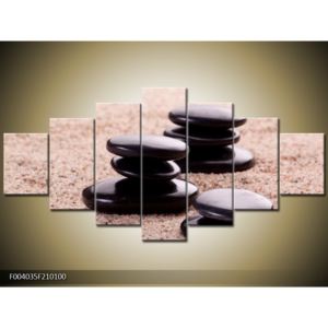 Obraz lávových kamenů na písku (F004035F210100)