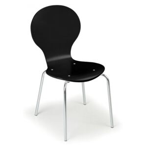 B2B Partner Dřevěná jídelní židle BLACK, černá + Záruka 7 let