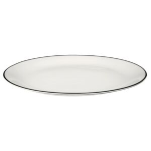 Mělký talíř s proužkem 26,5 cm A TABLE LIGNE NOIR ASA Selection - bílý