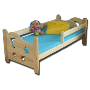 Dětská postel STAR, borovice-lak, 70x160 cm