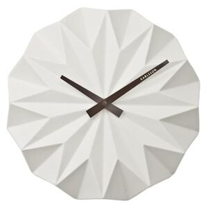 Nástěnné hodiny Crane, 27 cm, keramika, bílá