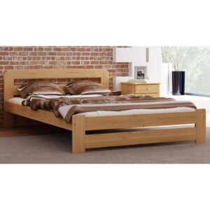 Dřevěná postel Lidia 140x200 + rošt ZDARMA dub