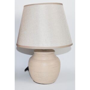 DUE ESSE Světle béžová stolní lampa 30 cm, keramika