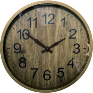 DUE ESSE Nástěnné hodiny efekt dřevo Ø 30 cm, typ 2