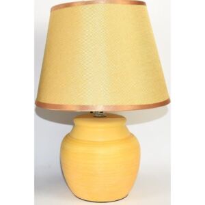 DUE ESSE Žlutá stolní lampa 30 cm, keramika