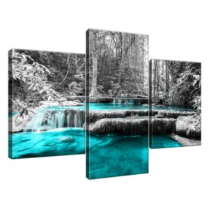 Obraz na plátně Modrý vodopád v džungli 90x60cm 2535A_3B