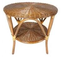 Ratanový obývací stolek - tmavý med
