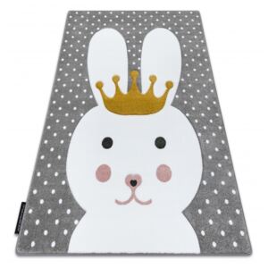 Makro Abra Dětský kusová koberec PETIT BUNNY králík šedý 120 x 170