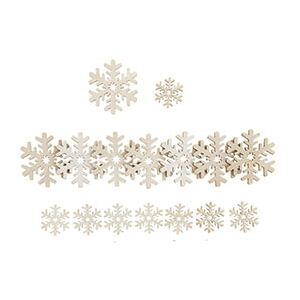 Autronic Sněhová vločka, vánoční dekorace bílá s glitry , mix 12 kusů v sáčku, cena za 1 sáček KLA532