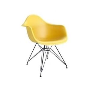 Designová židle DAR, žlutá (RAL 9005)