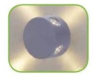 ACA Lighting LED venkovní nástěnné svítidlo ACTI 4W/230V/3000K/321Lm/16°/IP54, kruhové šedé