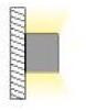 ACA Lighting LED venkovní nástěnné svítidlo BALM 5W/230V/3000K/135Lm/60°/IP54, šedé