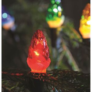 LED vánoční řetěz, 12 žárovek ve tvaru šišky, barevné, 7,7m Axihand ŠIŠKA 162116