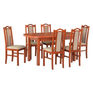 Sestava stůl Wenus I + 6 ks židle Boss IX Sonoma, Ekokůže 29