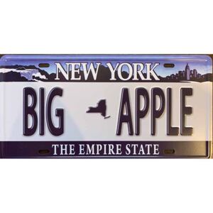 Cedule New York Big Apple 30,5cm x 15,5cm Plechová cedule