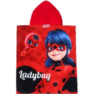 CERDA Pončo Kouzelná Beruška Ladybug s kapucí oboustranné bavlna 50x115 cm