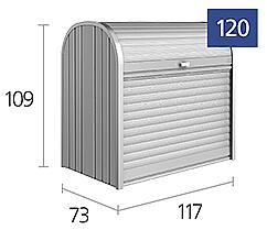Biohort Mnohostranný účelový roletový box StoreMax vel. 120 117 x 73 x 109 (šedý křemen metalíza)