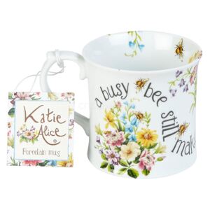 Katie Alice - hrnek English Garden 350 ml (Porcelánový hrnek English Garden na kávu nebo čaj s květy na bílém podkladě.)