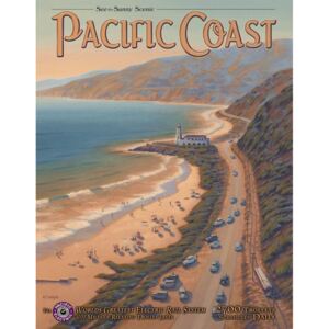 Plechová cedule: Pacific Coast - 40x30 cm
