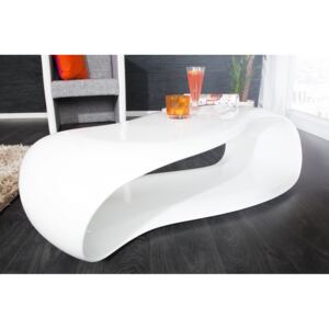 Noble Home Konferenční stolek Berom, 110 cm, bílá, 2. jakost (mírně škráblý), 50% sleva