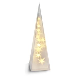 1V43 Solight LED vánoční pyramida, 3D efekt světla, 45cm, 3 x AA, teplá bílá
