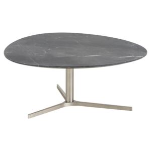 Konferenční stolek Torry 84 cm, mramor, černá