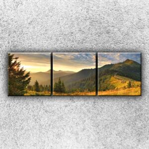 Slunné hory 2 (75 x 25 cm) - Třídílný obraz