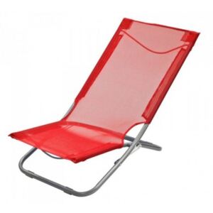 DEMA Skládací plážová židle, červená