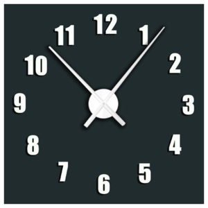 Nalepovací hodiny s číslicemi, bílé (Velké nalepovací hodiny)