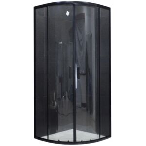 Mexen Rio sprchový kout, půlkruhový, 70 x 70 cm, transparentní - černá - 863-070-070-70-00