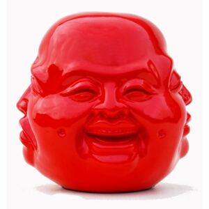 Massive home | Červený buddha 4 tváře 21 cm - likvidace RES-051