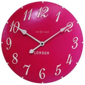 Nástěnné hodiny London Arabic 35 cm růžové - NEXTIME