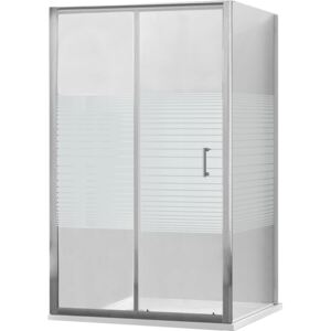Mexen Apia sprchový kout, dveře posuvné, 90 x 70 cm, transparentní/dekor - chrom - 840-090-070-01-20