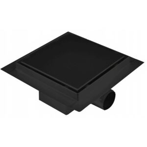Mexen lineární odtokový žlab čtvercový, se sifonem, 15 x 15 cm - černá - 1710015