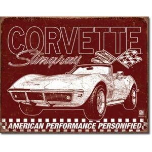 Plechová cedule: Corvette 69 Stingray - 30x40 cm