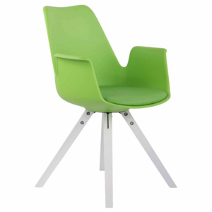 BHM Germany Jídelní židle Prins, bílé nohy zelená