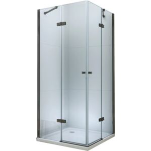 Mexen Lima Duo sprchový kout, dveře skládací, 90 x 90 cm, transparentní - černá - 856-090-090-50-00-02
