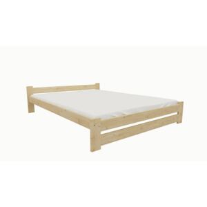 Dřevěná postel KV006 90x200 borovice masiv přírodní lakovaná