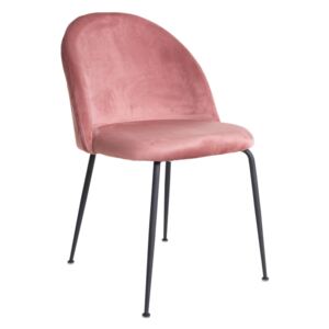 Designová židle Ernesto, růžová / černá