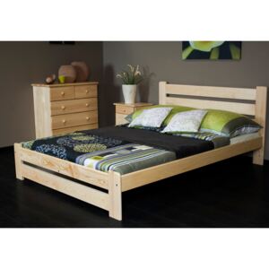 Dřevěná postel Kati 140x200 + rošt ZDARMA dub