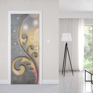GLIX Fototapeta na dveře - 3D Ornamental Swirl Design Bokeh | 91x211 cm